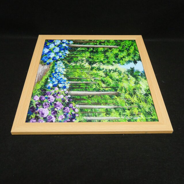 油絵【森の紫陽花】 | iichi 日々の暮らしを心地よくするハンドメイド