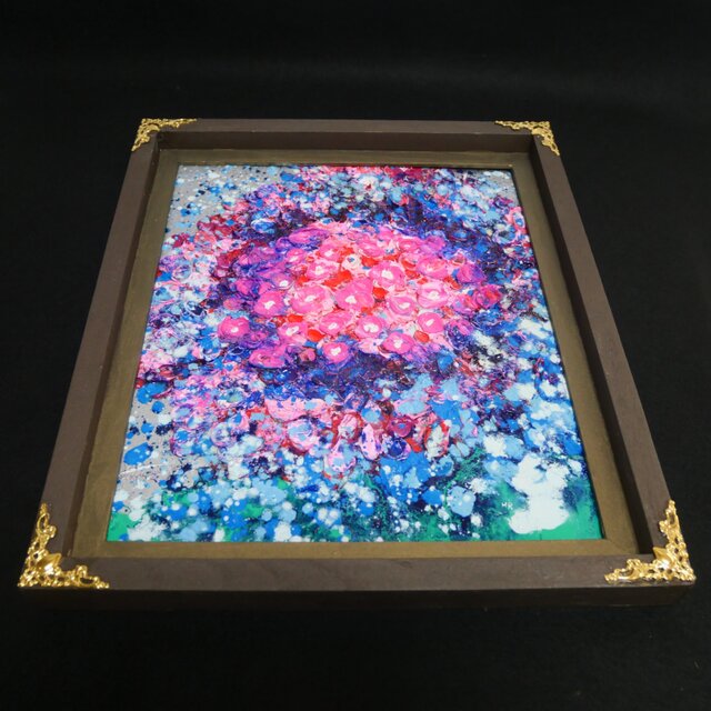 油絵 【梅雨のピンクの雨】 | iichi 日々の暮らしを心地よくする