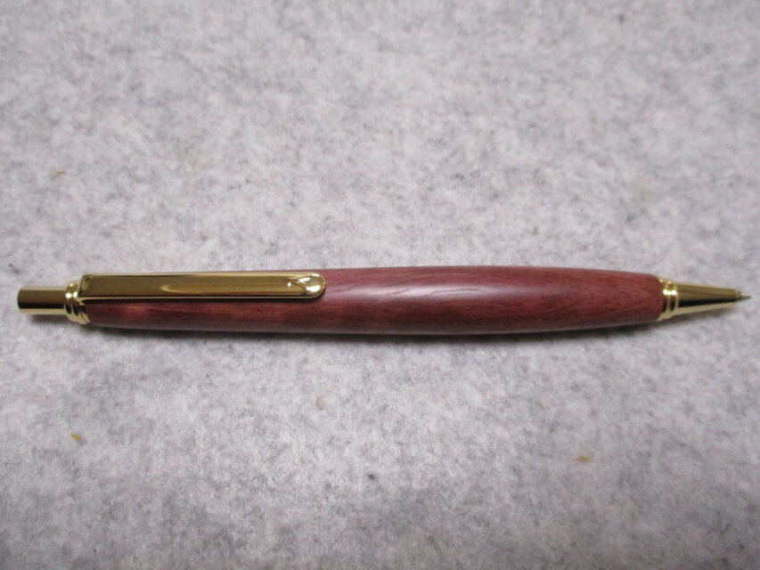 パープルハート 縮み杢 キヌカオイル仕上げ シャープペンシル(0.5ミリ