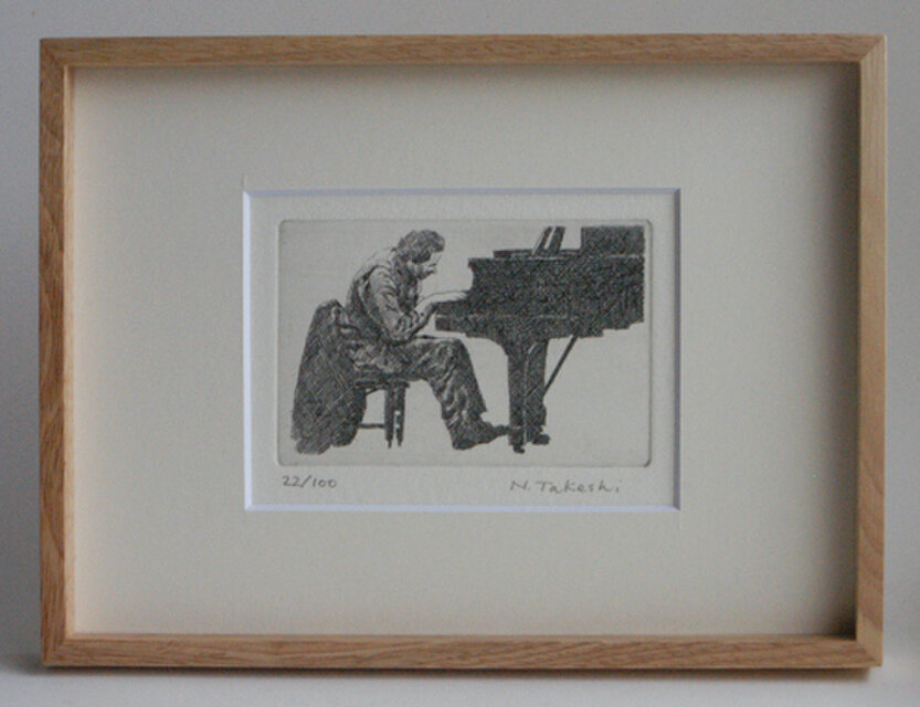 ピアニスト / 銅版画 (額あり） | iichi 日々の暮らしを心地よくする