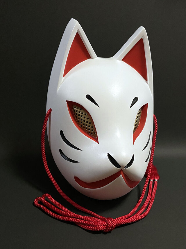 狐面（白×赤） | iichi 日々の暮らしを心地よくするハンドメイドや