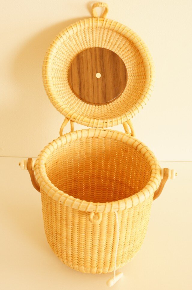 ナンタケットバスケット（5inch ラウンド 蓋付） | iichi 日々の暮らし