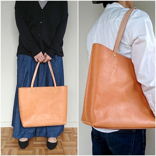 特価ﾇﾒ革＊ﾄｰﾄﾊﾞｯｸﾞ【ﾅﾁｭﾗﾙ】＊A4がちょうど入るサイズ＊普段使いにお