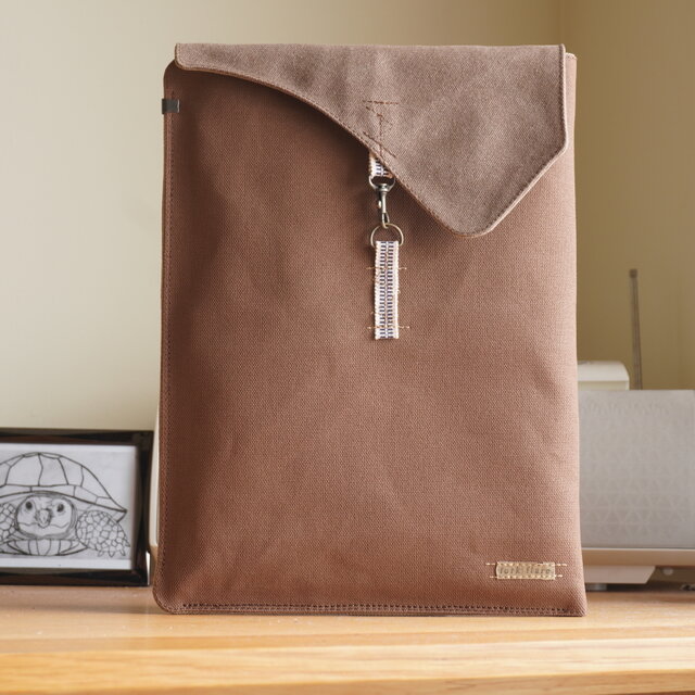 ノートパソコンケース type4 帆布2色 サイズオーダー製 真田紐 | iichi