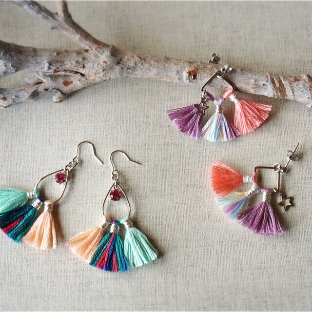 オリジナルタッセルピアス「romantic」 | iichi 日々の暮らしを