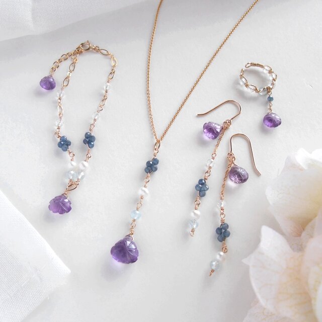 14kgf 潮紫陽花ブレスレット【AT-210B】 | iichi 日々の暮らしを