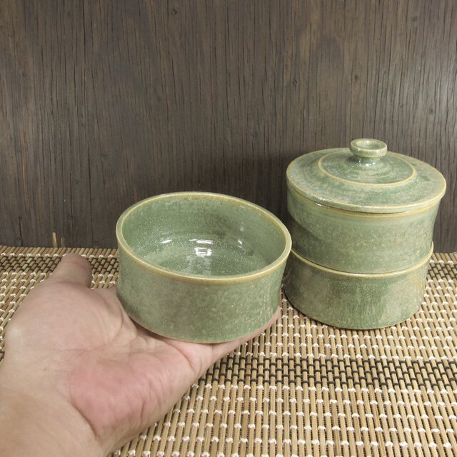 陶器 重箱型かさね小鉢 3段 銅結晶釉【230719】 | iichi 日々の暮らし