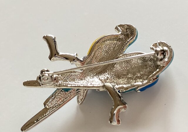 稀少 ビンテージ ラインストーン 幸せの青い鳥 ブローチ】 | iichi