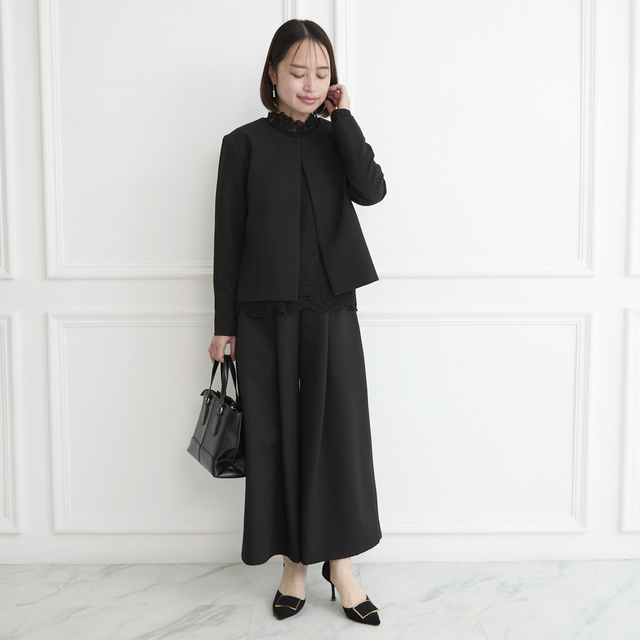 ノーカラージャケット 2サイズ ブラック 0610BK | iichi 日々の暮らし