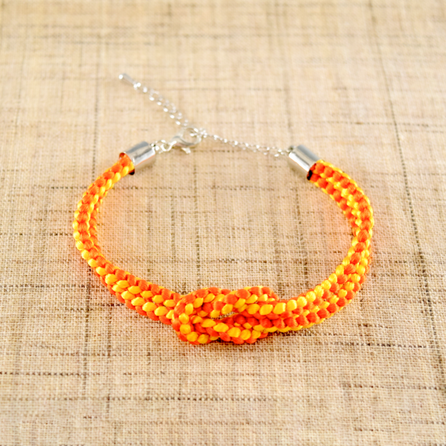 藤三郎X京都あさひ屋 正絹組紐金具留めブレスレット 黄色 | iichi 日々