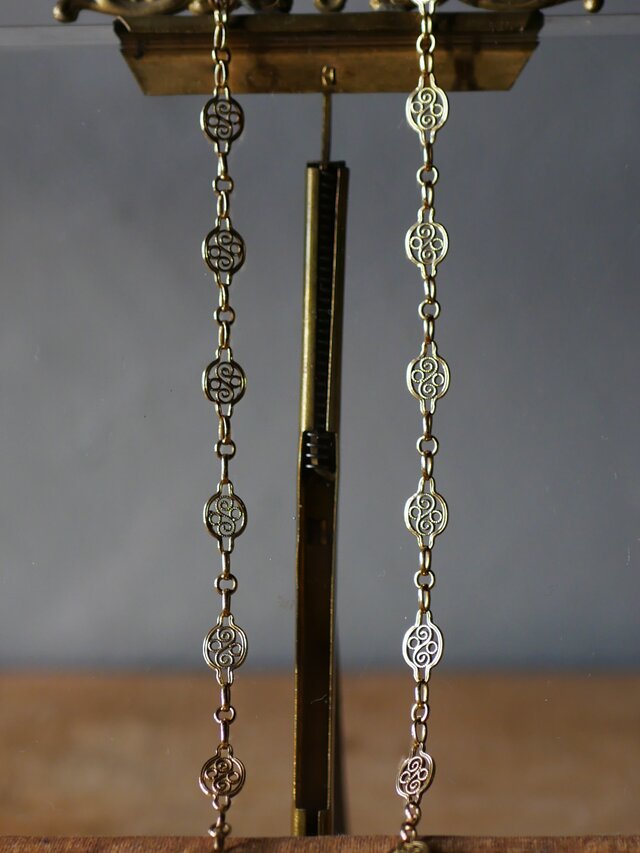 FN-10】 K18 フィリグリーネックレス アンティークジュエリー フランス