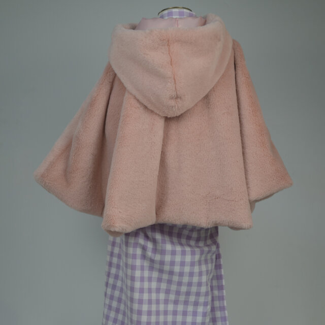 ふわふわラビットファーケープ ピンク 80センチ | iichi 日々の暮らし