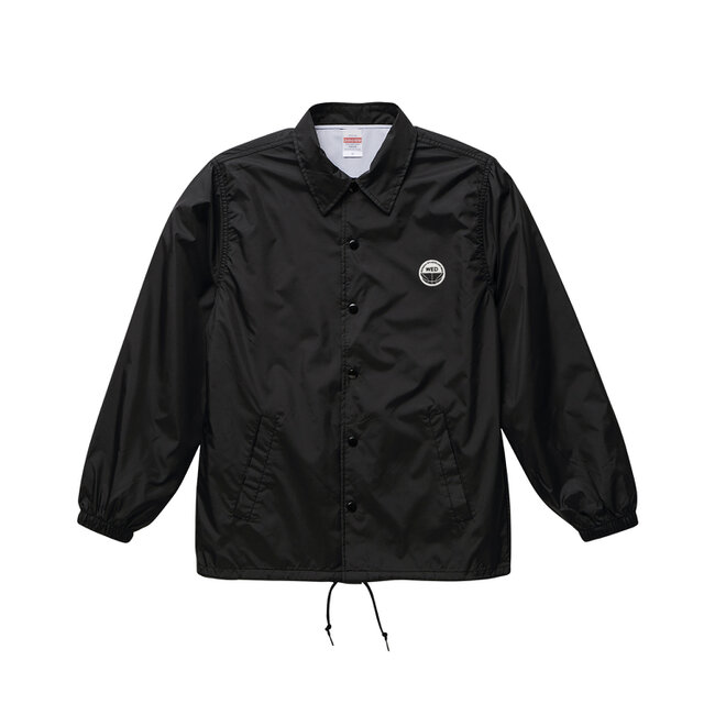 コーチジャケット【ブラック】 刺繍ワッペン WEDNESDAY GYM HOOPS JUMP