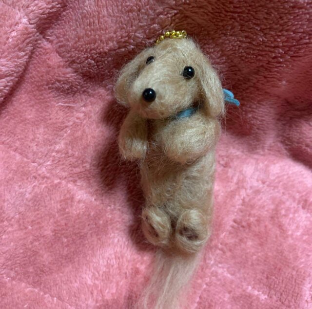 羊毛フェルトハンドミニチュアダックス | iichi 日々の暮らしを