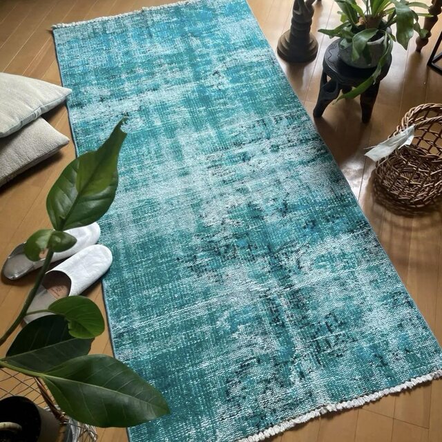 75×157 ターコイズブルーグリーン オーバーダイ トルコヴィンテージ