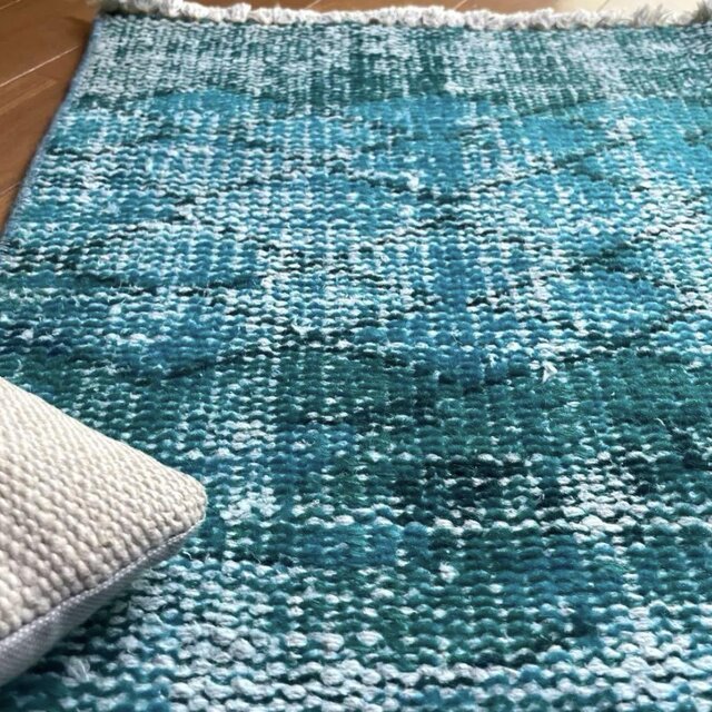 75×157 ターコイズブルーグリーン オーバーダイ トルコヴィンテージ