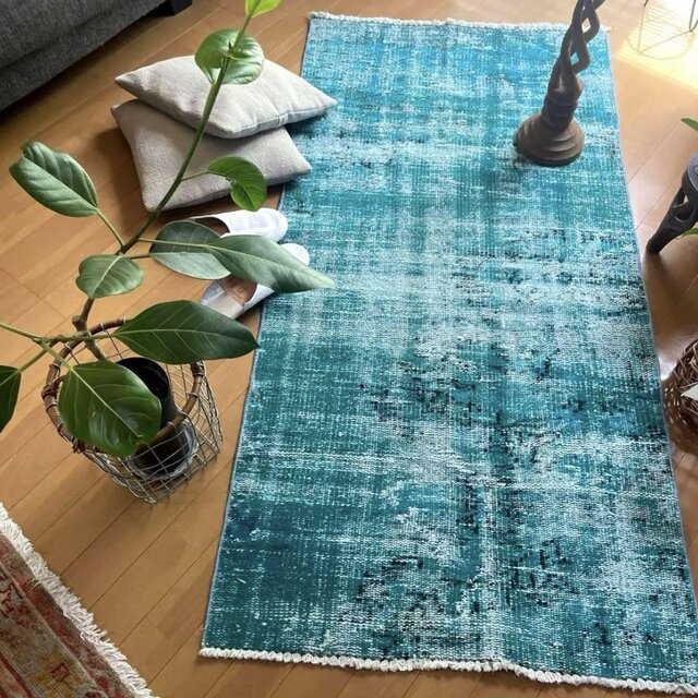 75×157 ターコイズブルーグリーン オーバーダイ トルコヴィンテージ