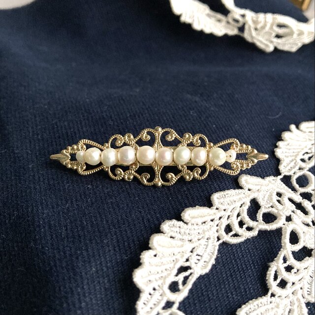 大丸製 ビンテージ真珠ブローチ 大丸製 ビンテージ真珠ブローチ 大丸製