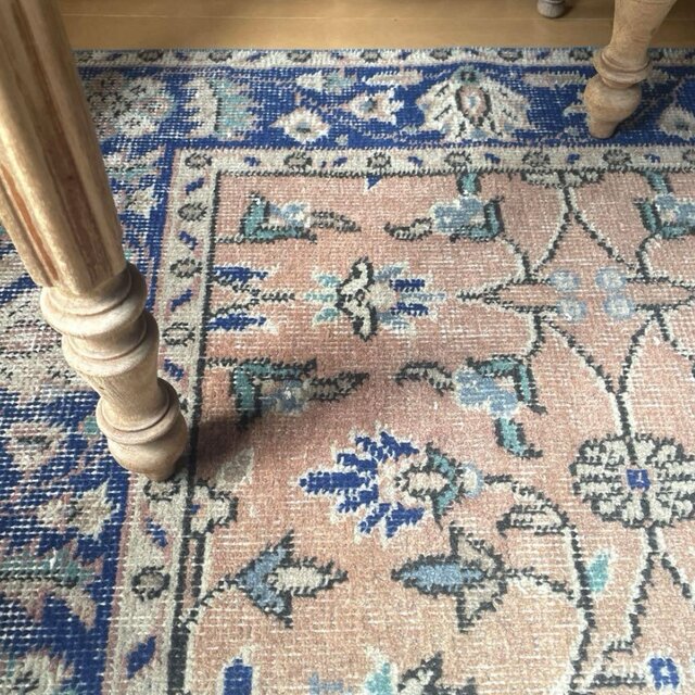 112×203 サーモンピンク グラデーション 草花ボタニカル トルコ