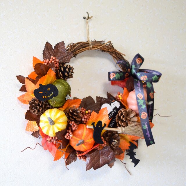 ハロウィン早割第二弾！！ポワ～ンと飛び出すオバケのハロウィンリース