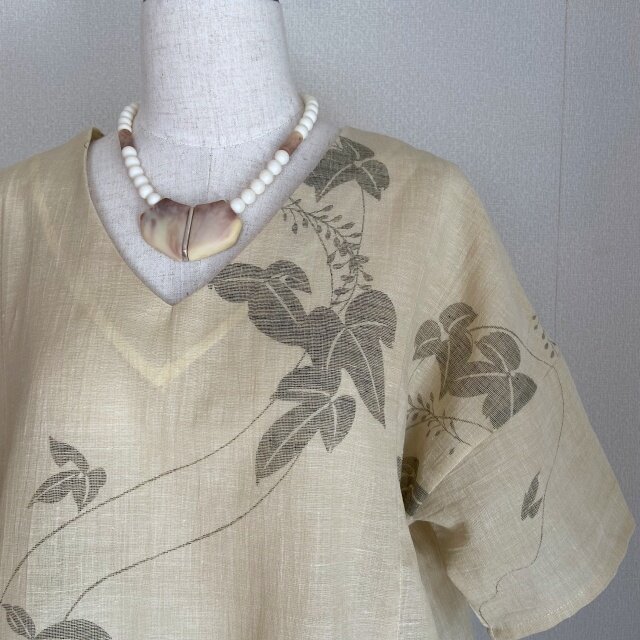 オーダー参考作品 麻着物リメイク ワンピース | iichi 日々の暮らしを