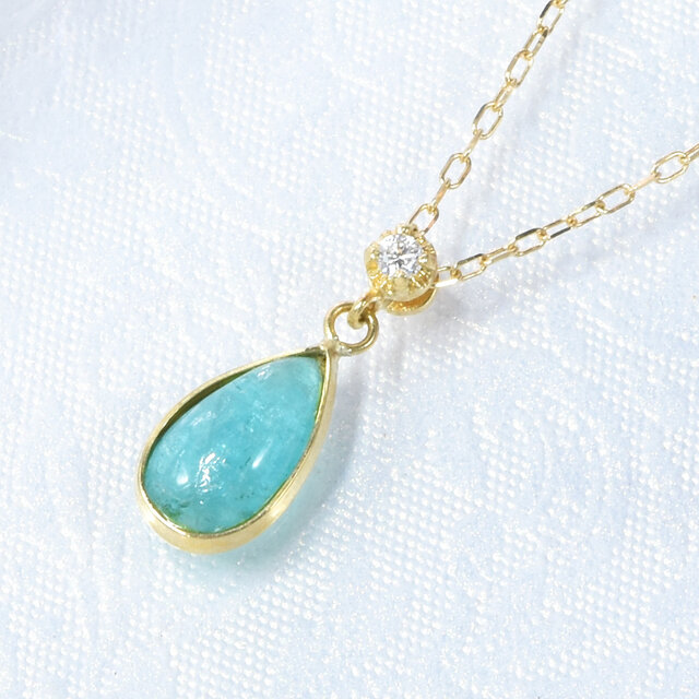 K18 パライバ トルマリン ダイヤ ペンダント CG095CIBS | iichi 日々の