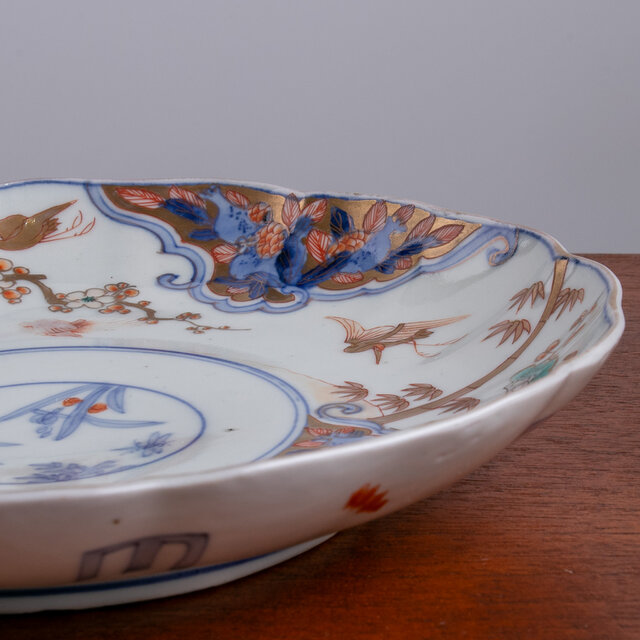 古伊万里 染錦四君子鶴亀文 七寸皿 明治時代 | iichi 日々の暮らしを