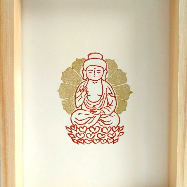 仏像版画 薬師如来 厨子風 【受注制作】 | iichi 日々の暮らしを