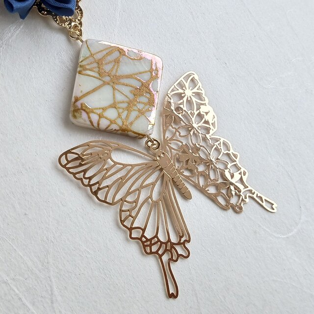 1563 金属工芸 蝶 飾物 6客 1563 金属工芸 蝶 飾物 6客