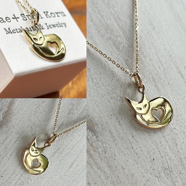 k18 ねんねの♡猫ちゃん◇ペンダントトップ | iichi 日々の暮らしを