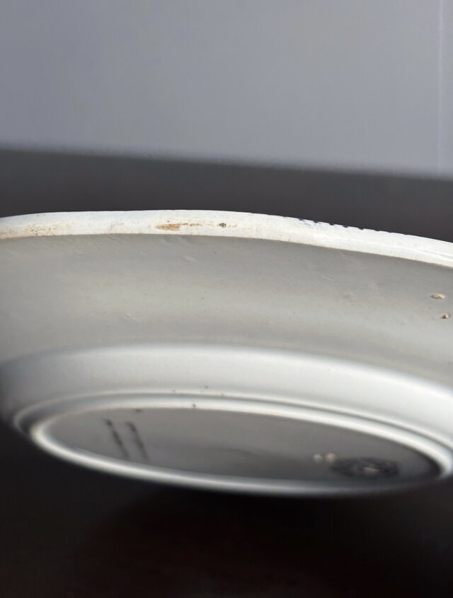 クレイユモントロー なぞなぞ グリザイユ 平皿 フランス アンティーク