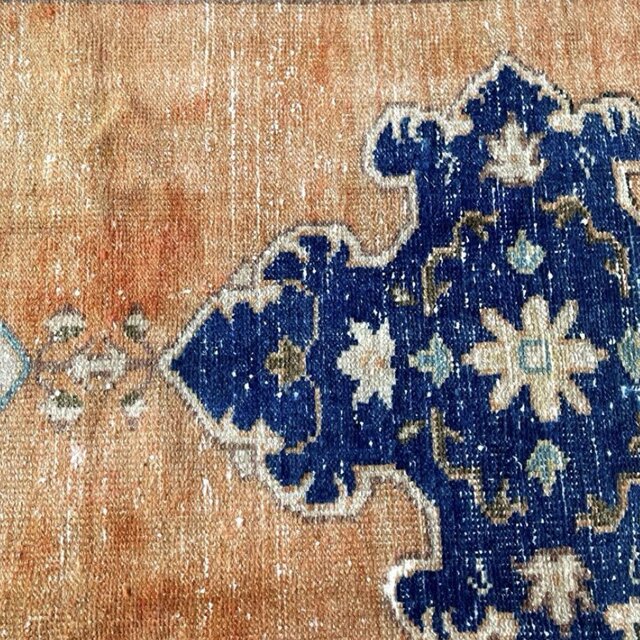 86×134 淡いブラウンオレンジグラデーション×ブルー トルコ