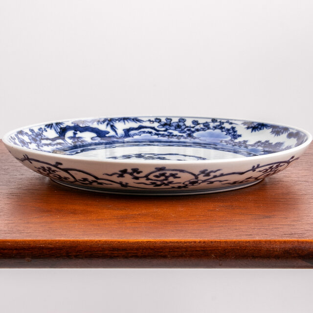 古伊万里 染付松竹梅文七寸皿 江戸後期 E910 | iichi 日々の暮らしを