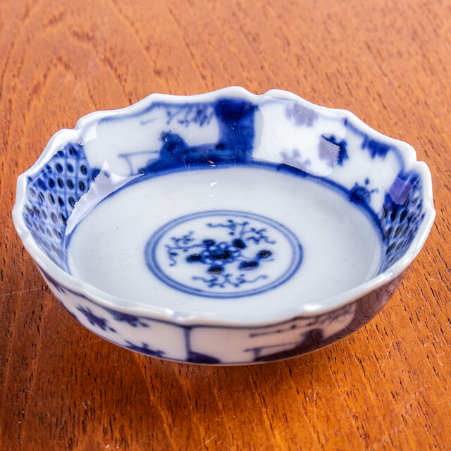 古伊万里 染付更紗山水文小皿 豆皿 明治時代 E1431B | iichi 日々の