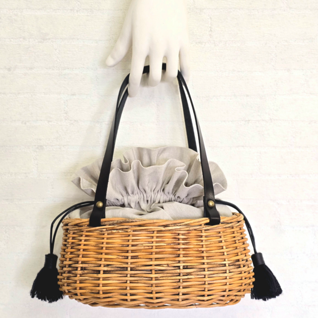 アラログのかごバッグ 〜リネン巾着付き〜 | iichi 日々の暮らしを