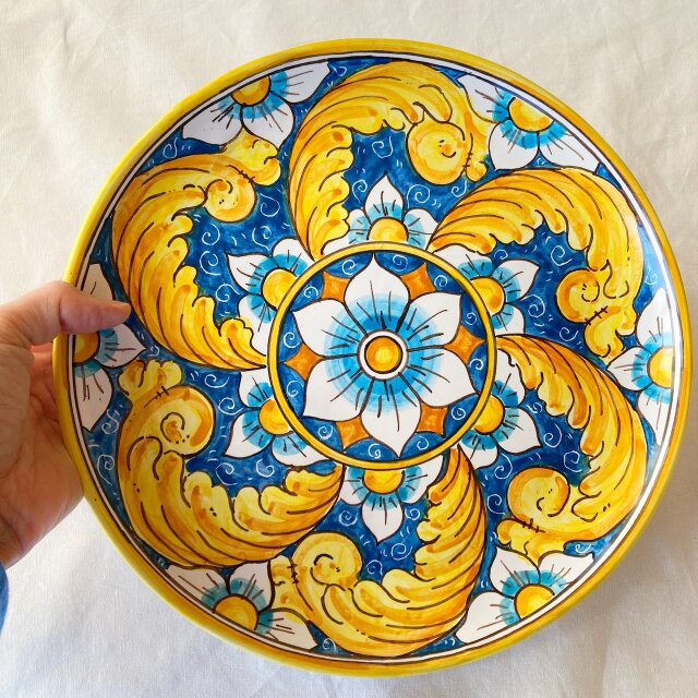 絵皿 26cm GEO038 マヨリカ焼き イタリア陶器 シチリア | iichi 日々の
