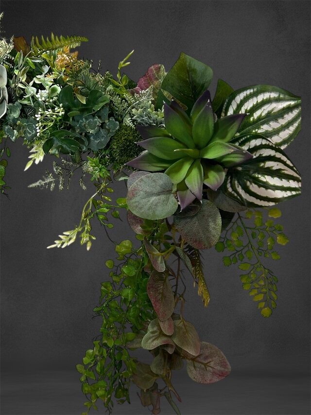 光触媒 人工観葉植物 ウォールグリーン フェイクグリーン 壁掛け40540