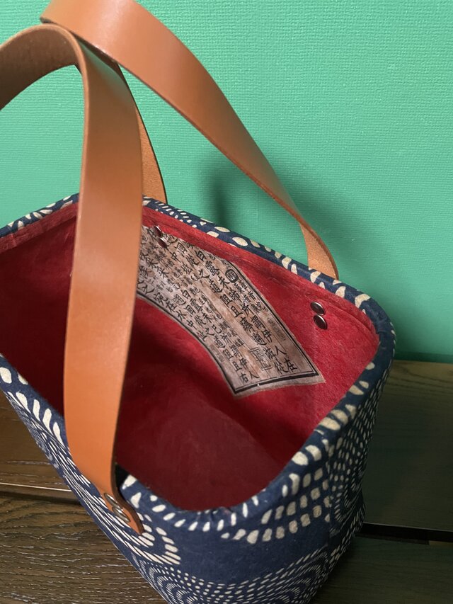 一閑張りバック/愛染/和紙/和柄/青系（IKK014） | iichi 日々の暮らし