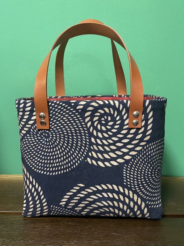 一閑張りバック/愛染/和紙/和柄/青系（IKK014） | iichi 日々の暮らし