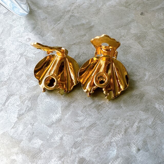 Y1122-【 Grossé 】グロッセ・ヴィンテージイヤリング U.S.A. Gold