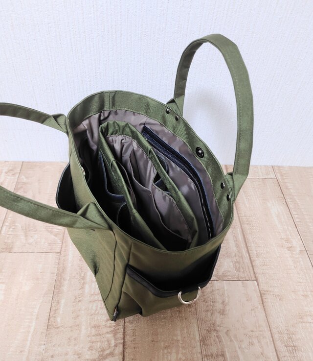 コーデュラナイロン・超便利バッグインバッグ｜撥水・自立・収納力抜群