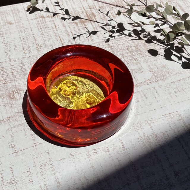 北欧＊エリック・ホグラン／鮮やかな赤のアッシュトレイ/ヴィンテージ