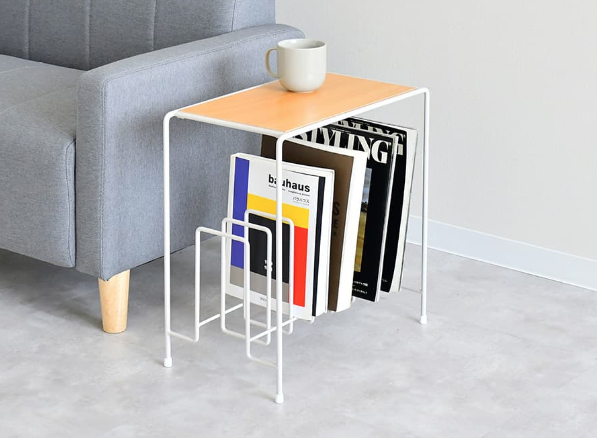 A factory：サイドテーブル＆マガジンラック【 日本製 ナイトテーブル