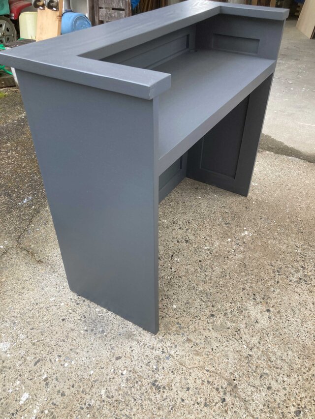 DW☆受注製作☆グレー☆レジカウンターテーブル【1200】カントリー家具