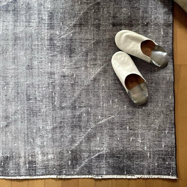 105×172 ダークグレイ オーバーダイ ワンカラー トルコヴィンテージ