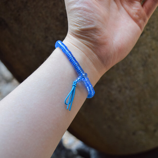 6mm 108玉 ブルークォーツ 水晶 ブレスレット 腕輪 ブレスレット 数珠