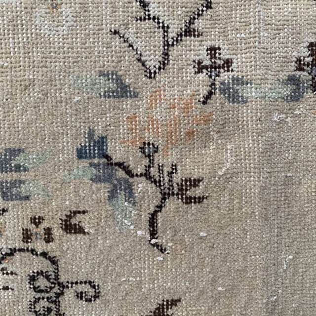 シノワズリ218×117 トルコヴィンテージラグ ベージュ オレンジ