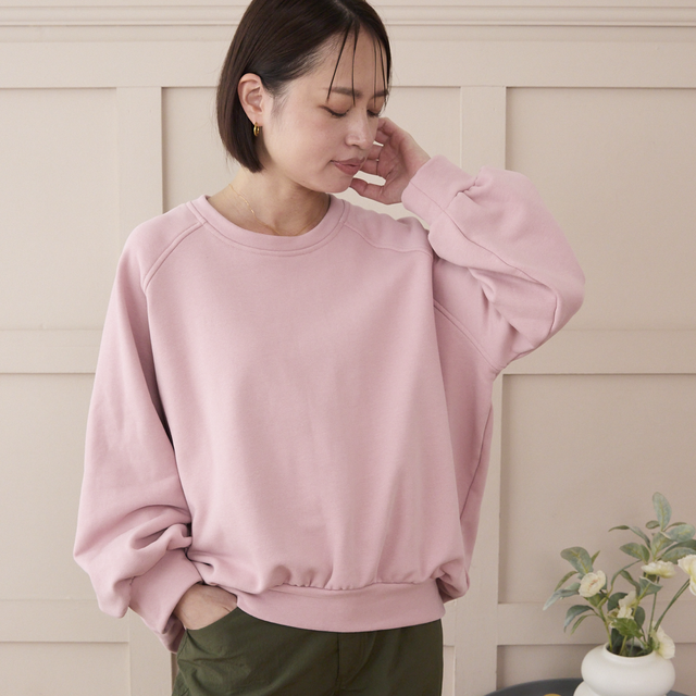 大人のスウェット ビックシルエット 柔らか ドルマンスリーブ