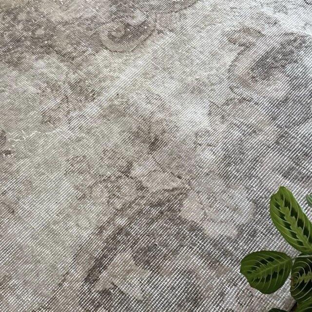 大判160×257 擦れシャビー 色むら メダリオン トルコヴィンテージラグ