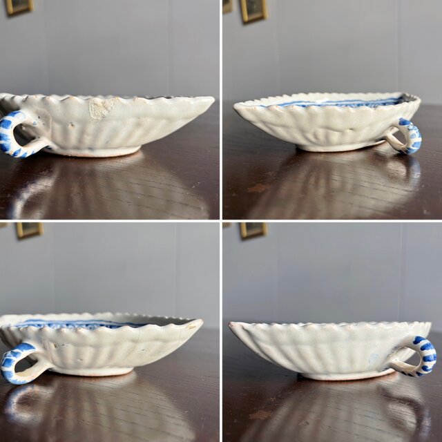 18世紀 南仏 陶器 青絵 ラヴィエ フランス アンティーク 0502453